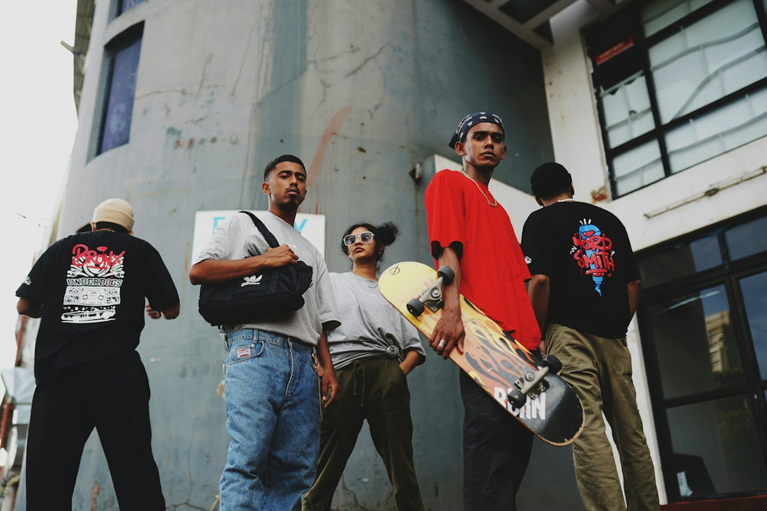 a group of young men standing next to each other